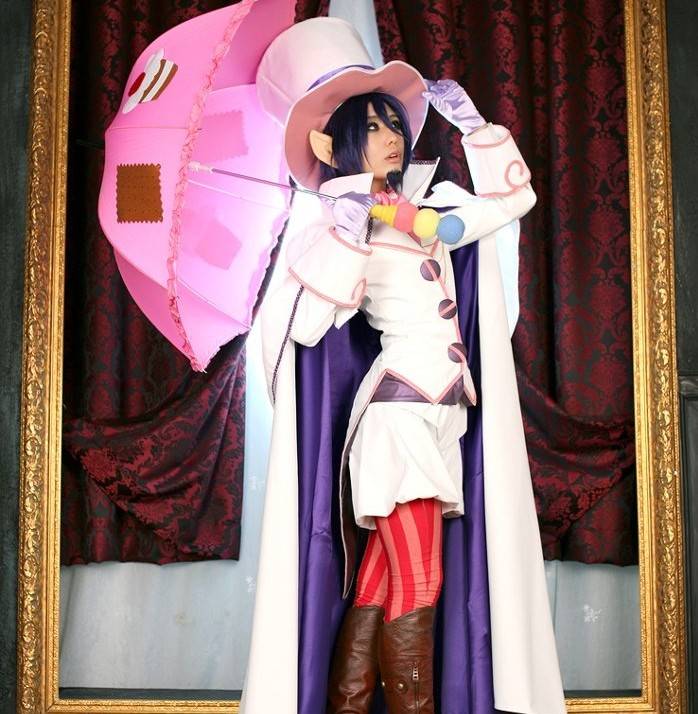 Cosplay福利/螺旋猫帅气制服蓝色驱魔师cosplay