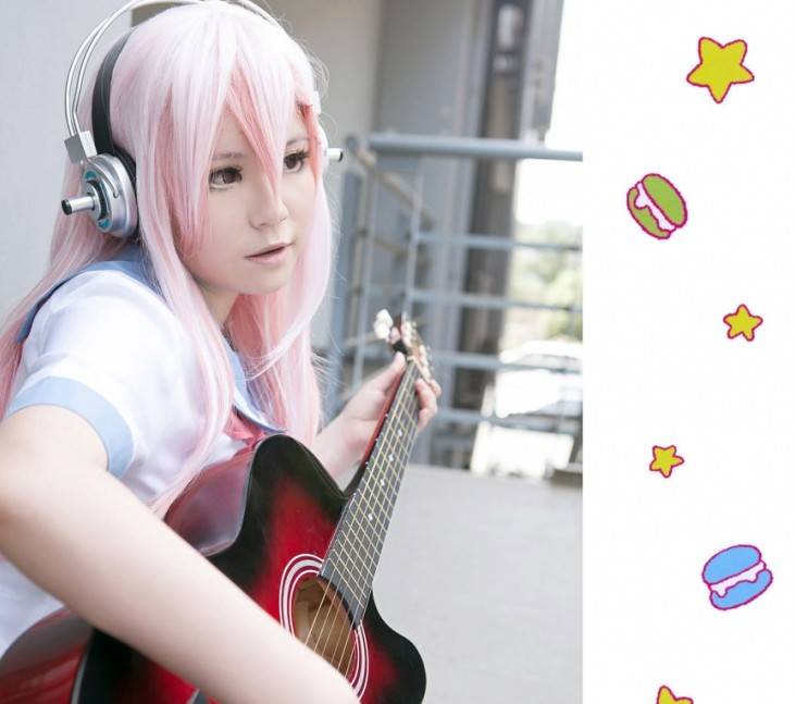 Cosplay福利/吉他美少女索尼子水手服cosplay福利图片