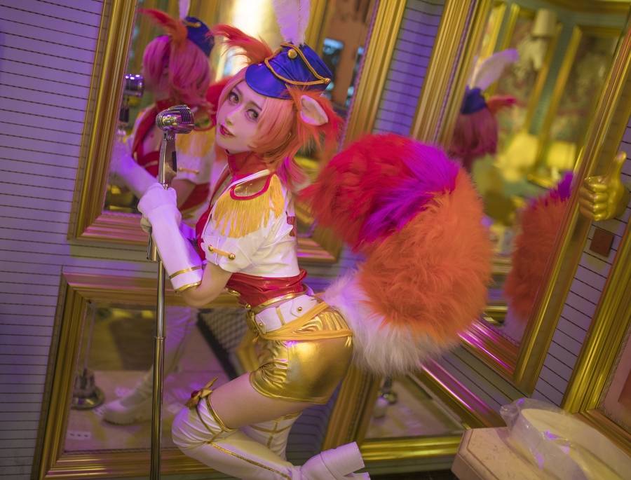 Cosplay福利/王者荣耀妲己cosplay福利 制服御姐白丝图片