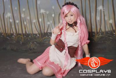 Cosplay福利/美女萝莉粉色女仆装cosplay图片 萝莉裸足诱惑