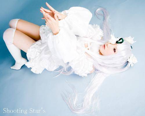 Cosplay福利/绫香萝莉白丝美腿cosplay美女图片