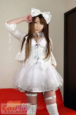 Cosplay福利/性感绫香萝莉塔巨乳美女白丝美腿cosplay图片