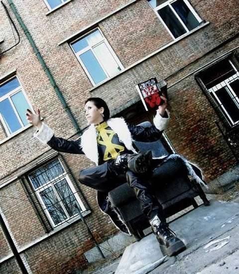 Cosplay福利/库洛洛皮裤拉风美女团长cosplay图片