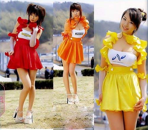 Cosplay福利/赛车女郎短裙写真集锦,美女赛车手cos图片