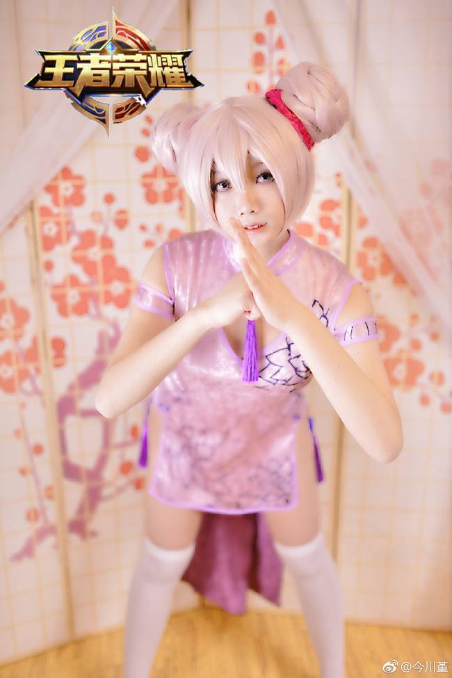 Cosplay福利/王者cos/王者荣耀小乔白丝美腿cosplay图片