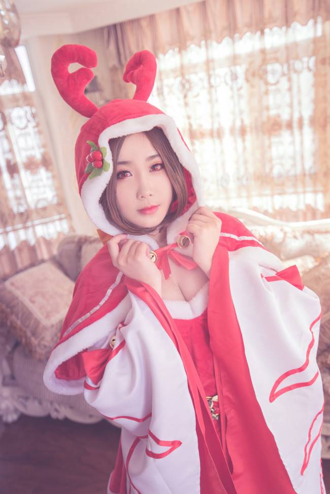 Cosplay福利/王者cos/王者荣耀圣诞节貂蝉cosplay图片