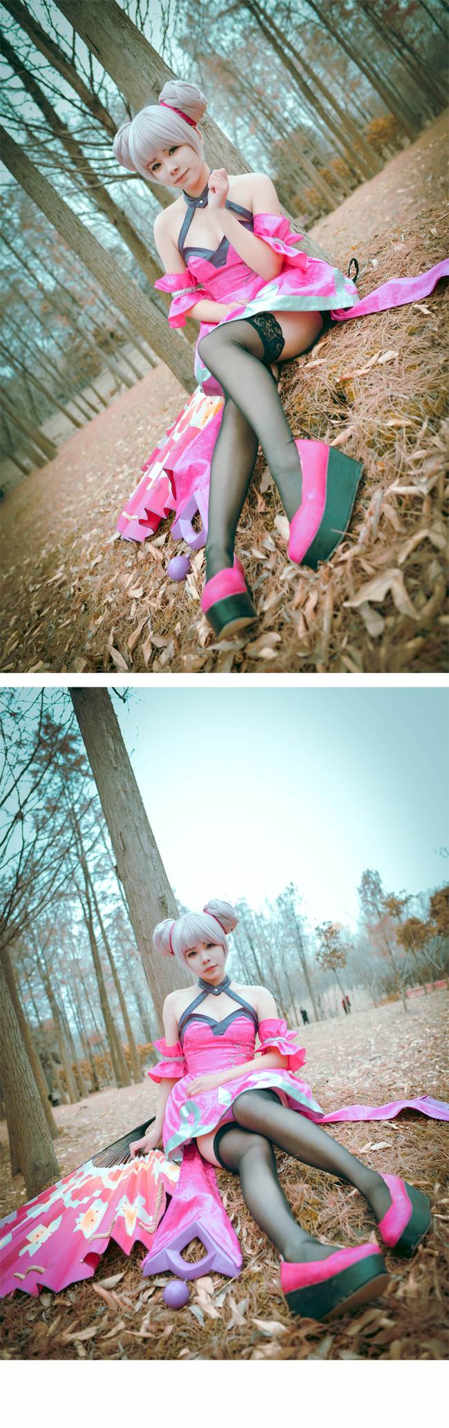 Cosplay福利/王者cos/王者荣耀小乔美腿黑丝cosplay图片