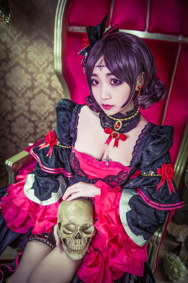 Cosplay福利/王者cos/王者荣耀哥特玫瑰露娜cosplay图片