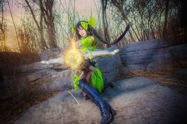 Cosplay福利/王者cos/王者荣耀孙尚香黑丝美腿cosplay图片