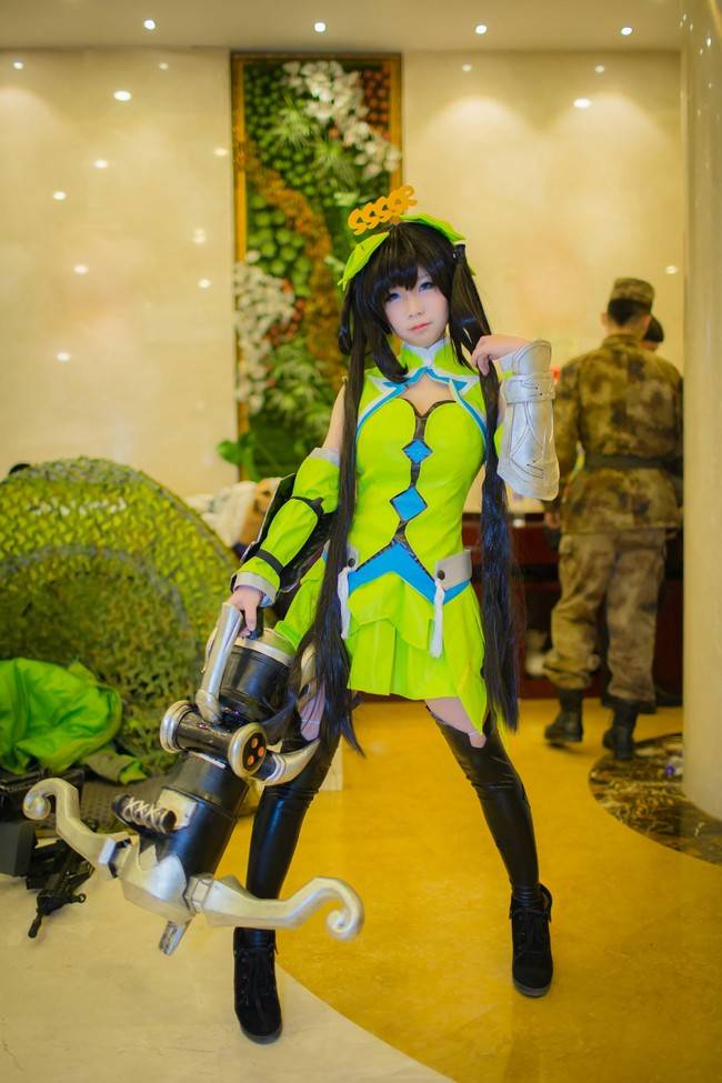 Cosplay福利/王者cos/王者荣耀孙尚香黑丝美腿cosplay图片