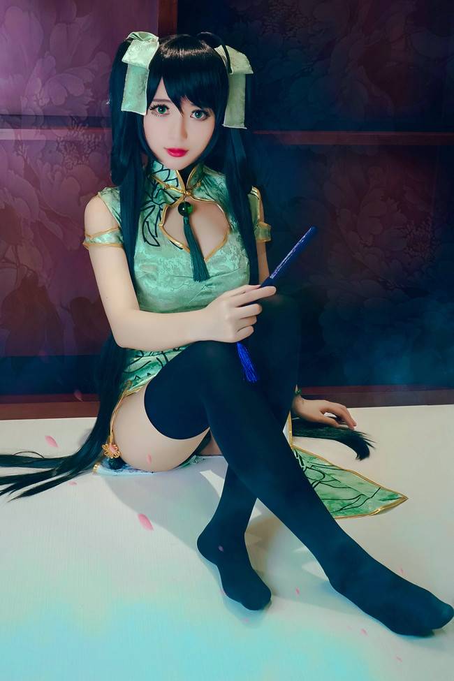 Cosplay福利/王者cos/王者荣耀孙尚香黑丝美腿cosplay图片