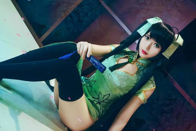 Cosplay福利/王者cos/王者荣耀孙尚香黑丝美腿cosplay图片