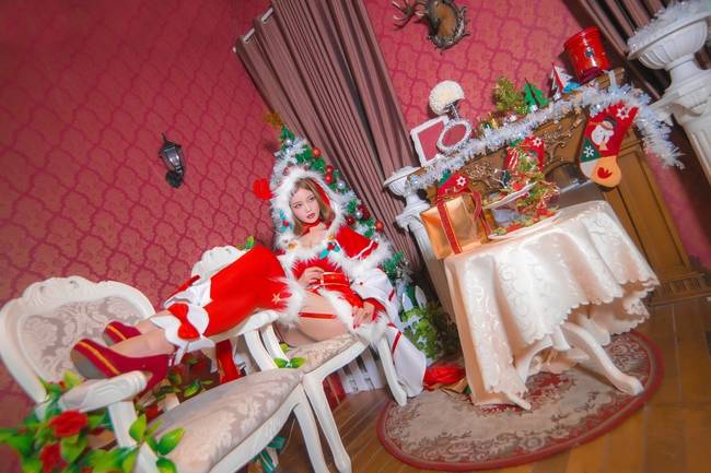 Cosplay福利/王者cos/王者荣耀圣诞貂蝉cosplay唯美图片