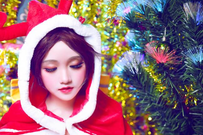 Cosplay福利/王者cos/王者荣耀圣诞美女貂蝉cosplay图片