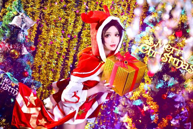 Cosplay福利/王者cos/王者荣耀圣诞美女貂蝉cosplay图片