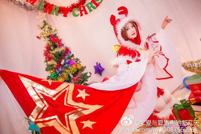 Cosplay福利/王者cos/王者荣耀圣诞美女貂蝉cosplay图片