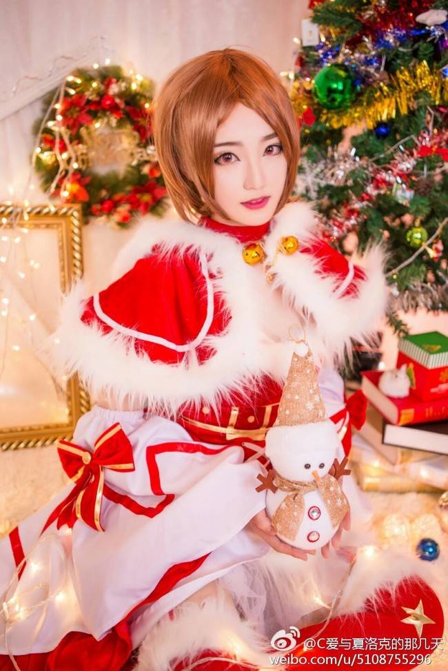 Cosplay福利/王者cos/王者荣耀圣诞美女貂蝉cosplay图片