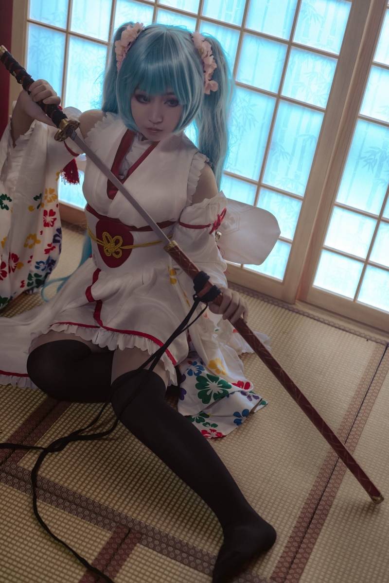 Cosplay福利/VOCALOID奥运miku初音未来和服cosplay图片