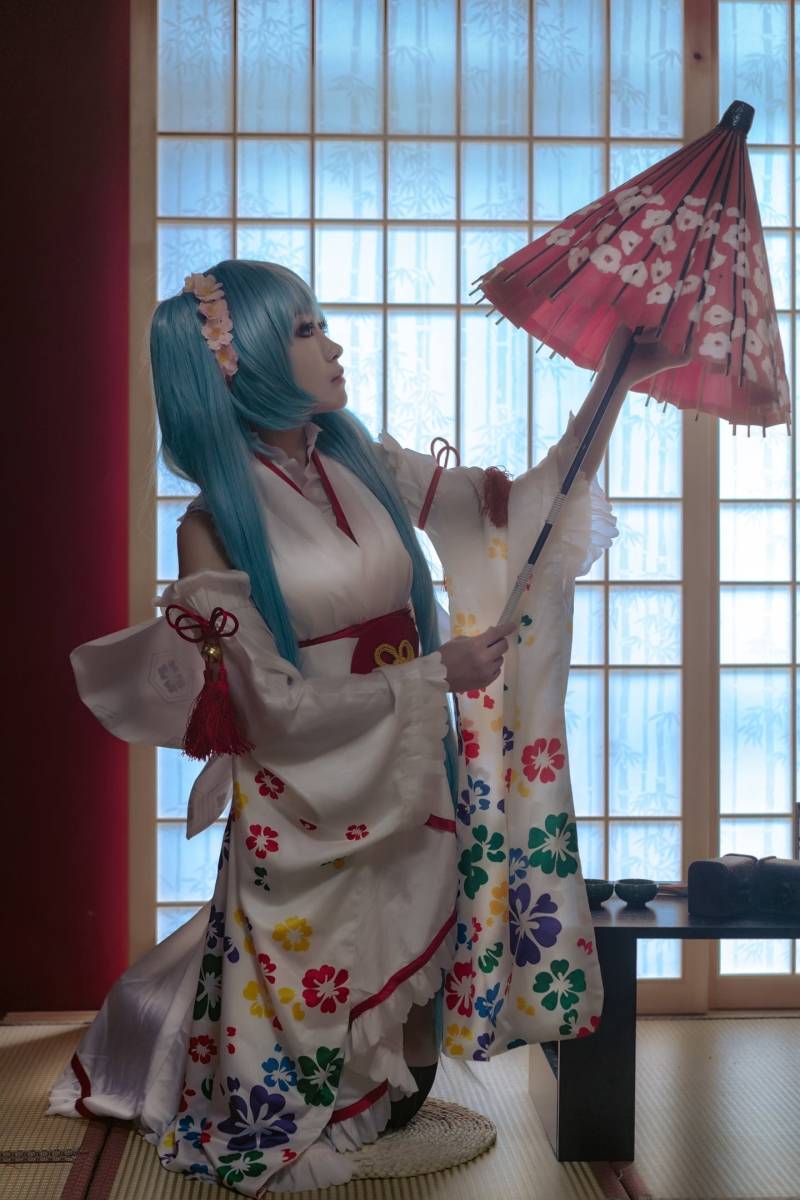 Cosplay福利/VOCALOID奥运miku初音未来和服cosplay图片