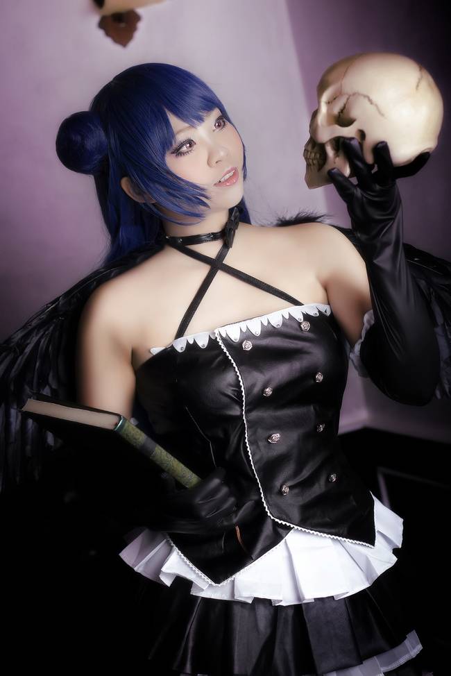 Cosplay福利/萌娘LoveLive!津岛善子吊带皮裙cosplay美女写真