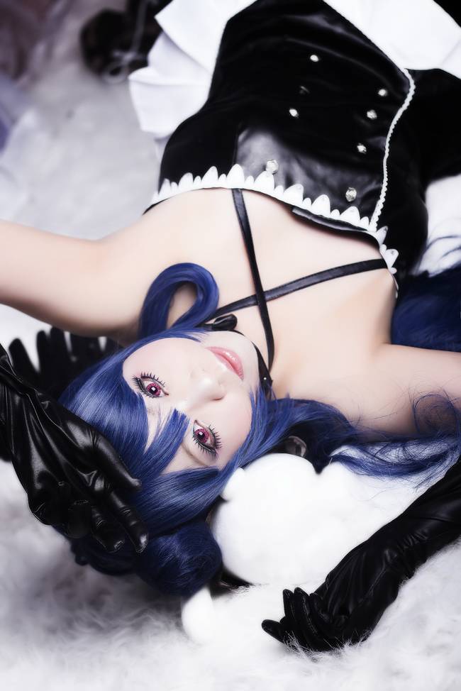 Cosplay福利/萌娘LoveLive!津岛善子吊带皮裙cosplay美女写真