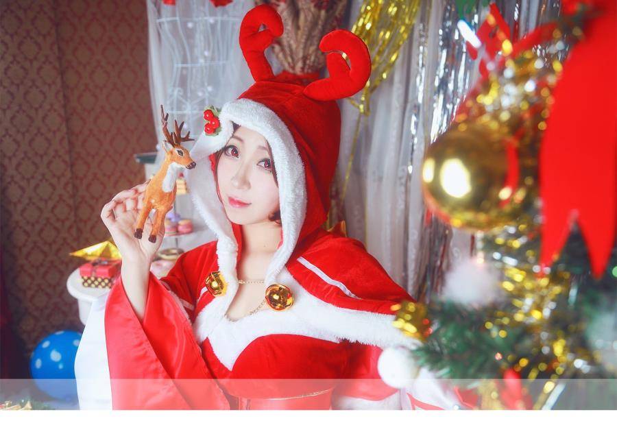 Cosplay福利/王者荣耀圣诞恋歌貂蝉cos唯美图片