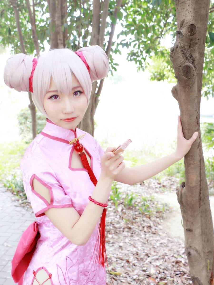 Cosplay福利/王者荣耀小乔同人旗袍白丝cos图片
