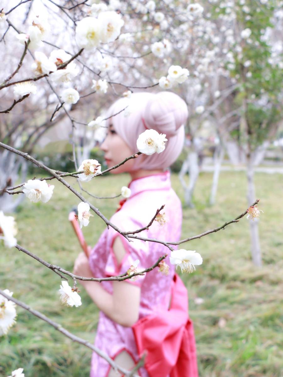 Cosplay福利/王者荣耀小乔同人旗袍白丝cos图片