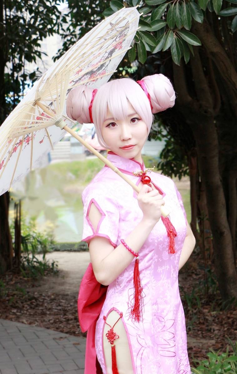 Cosplay福利/王者荣耀小乔同人旗袍白丝cos图片