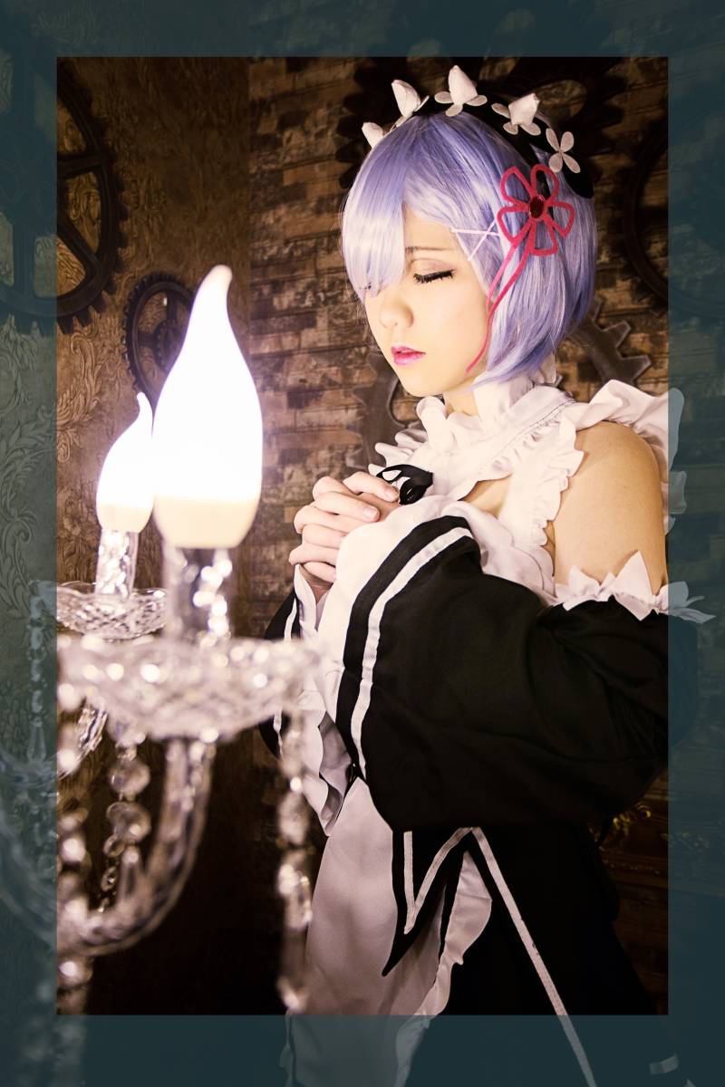 Cosplay福利/二次元美女萝莉cosplay蕾姆白丝女仆图片