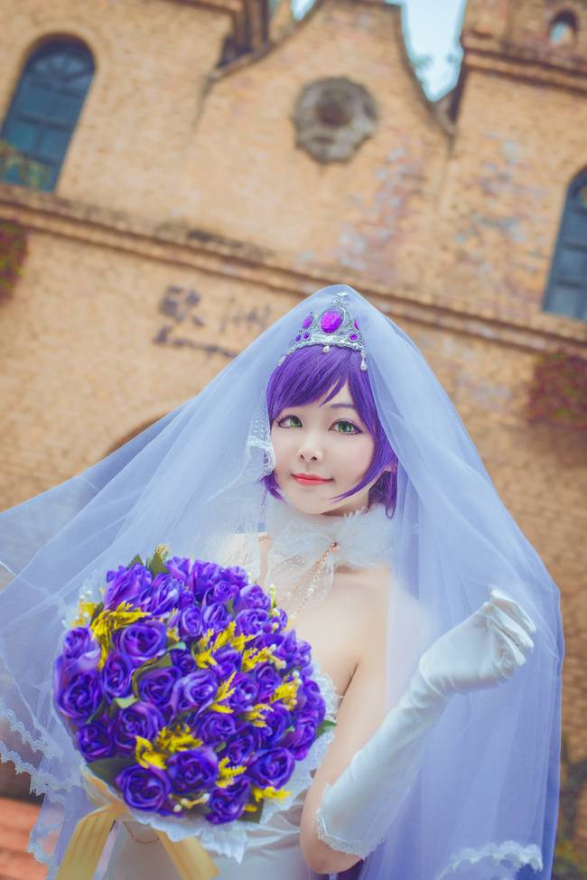Cosplay福利/lovelive东条希婚纱浪漫唯美cos美女图片
