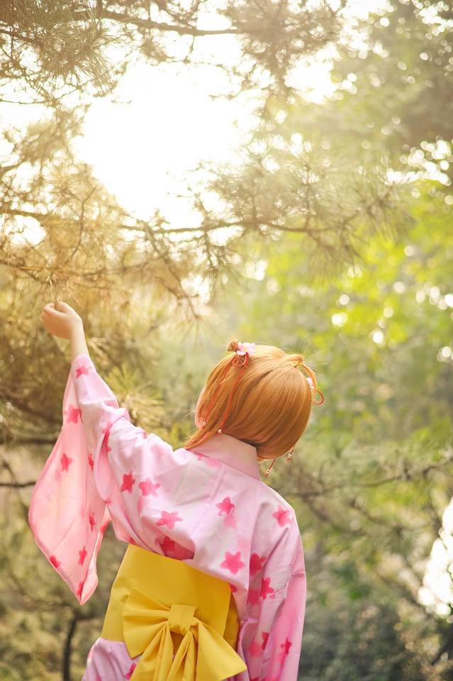 Cosplay福利/日系动漫魔卡少女小樱和服唯美COS图片