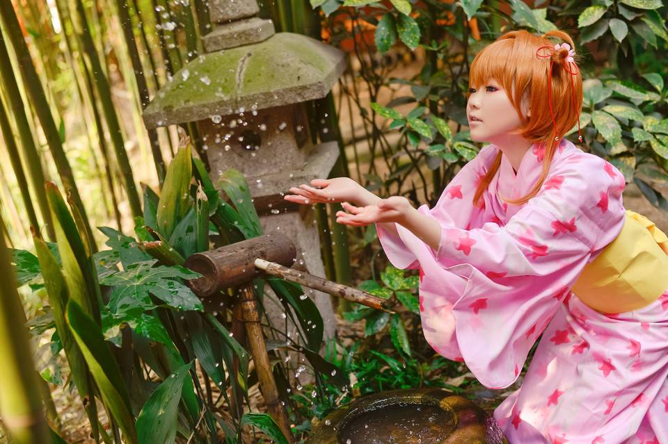 Cosplay福利/日系动漫魔卡少女小樱和服唯美COS图片