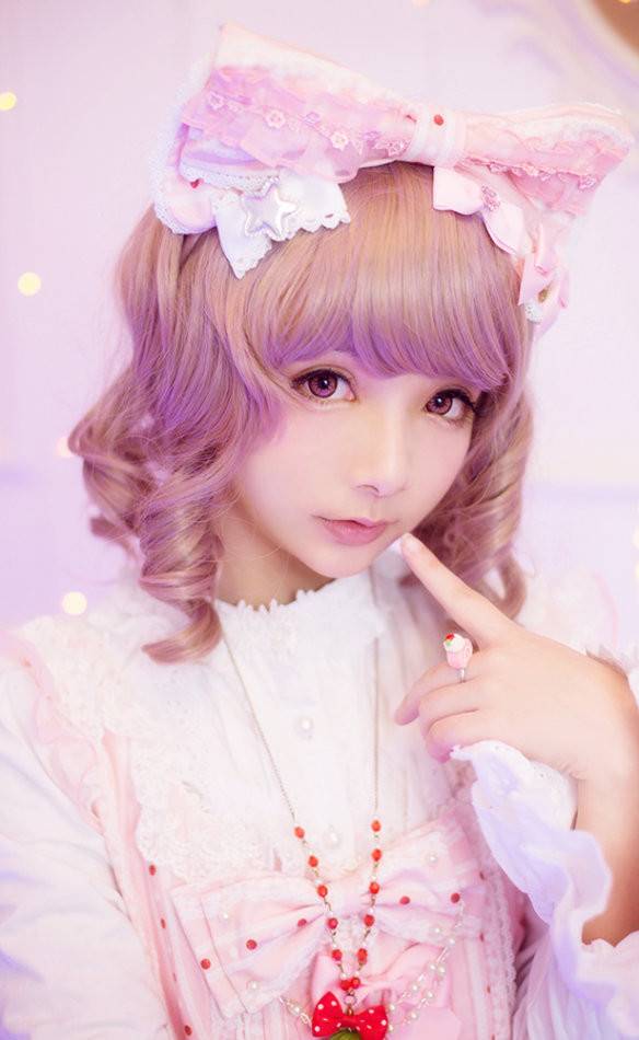 Cosplay福利/日本超人气模特益若翼动漫女主cosplay粉色系美图