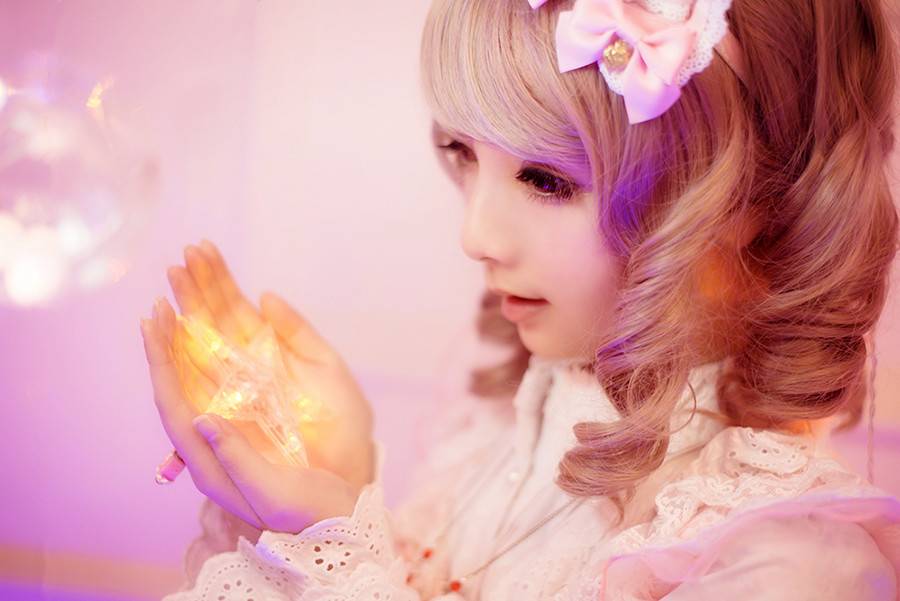 Cosplay福利/日本超人气模特益若翼动漫女主cosplay粉色系美图