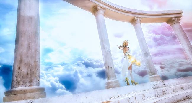 Cosplay福利/LOL光辉女郎拉克丝终极皮肤光元素使cosplay图片