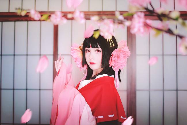 Cosplay福利/阴阳师cosplay樱花妖和服美女图片赏析