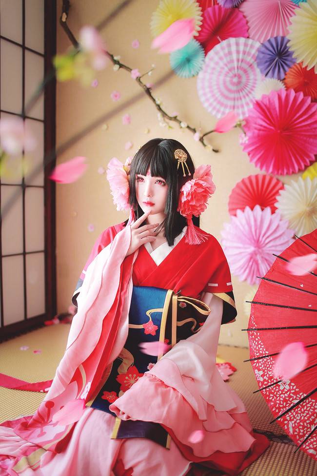Cosplay福利/阴阳师cosplay樱花妖和服美女图片赏析