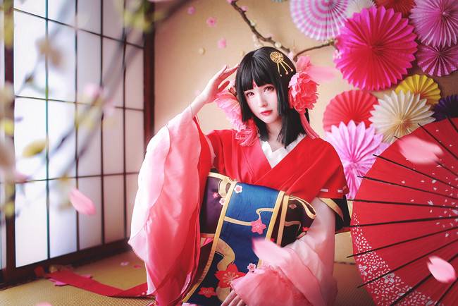 Cosplay福利/阴阳师cosplay樱花妖和服美女图片赏析