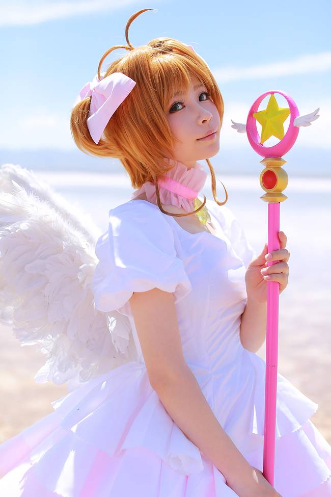 Cosplay福利/清纯萝莉佐流cos魔卡少女樱洋装唯美图片