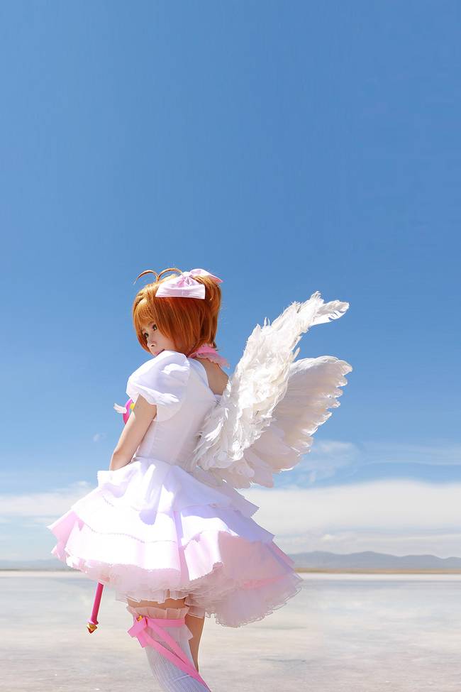 Cosplay福利/清纯萝莉佐流cos魔卡少女樱洋装唯美图片