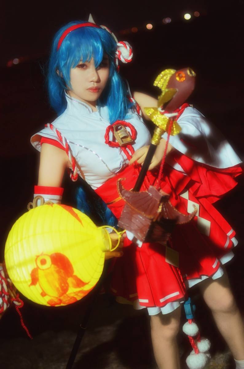 Cosplay福利/白皙美女王者荣耀伊势巫女大乔cos正片