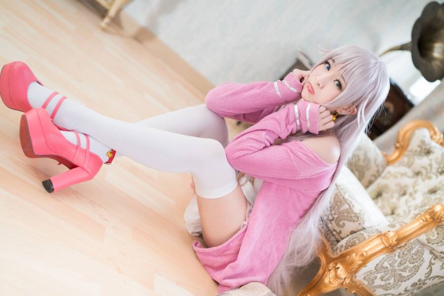 Cosplay福利/绝对领域「K」猫cosplay福利 萝莉白丝美腿污图