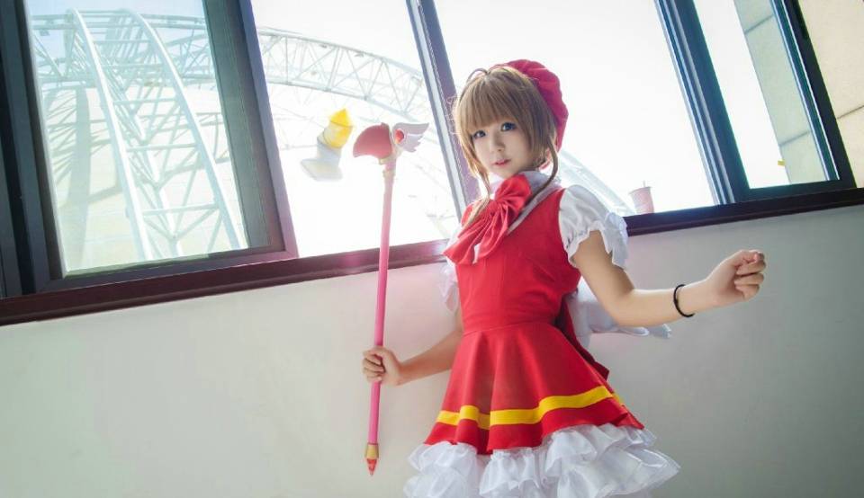 Cosplay福利/童颜萝莉沫茉魔卡少女小樱cos正片美图