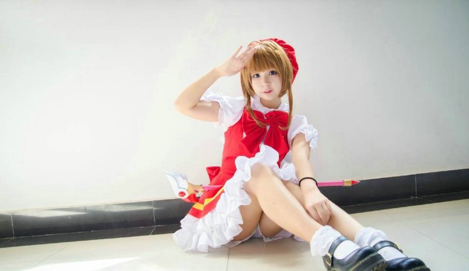 Cosplay福利/童颜萝莉沫茉魔卡少女小樱cos正片美图