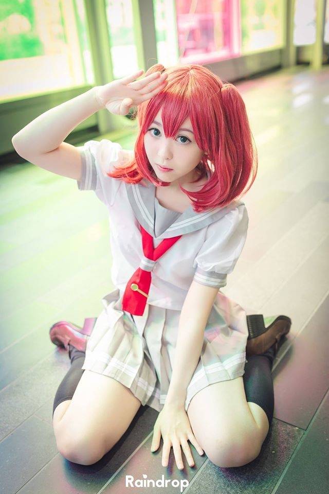 Cosplay福利/LoveLive!黑泽露比校服萝莉cosplay场照