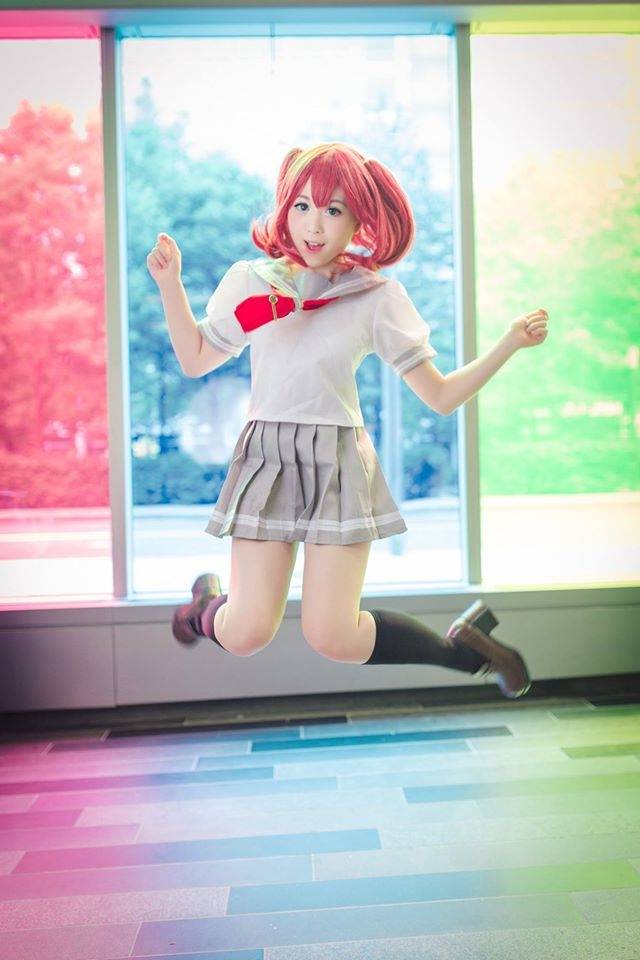 Cosplay福利/LoveLive!黑泽露比校服萝莉cosplay场照