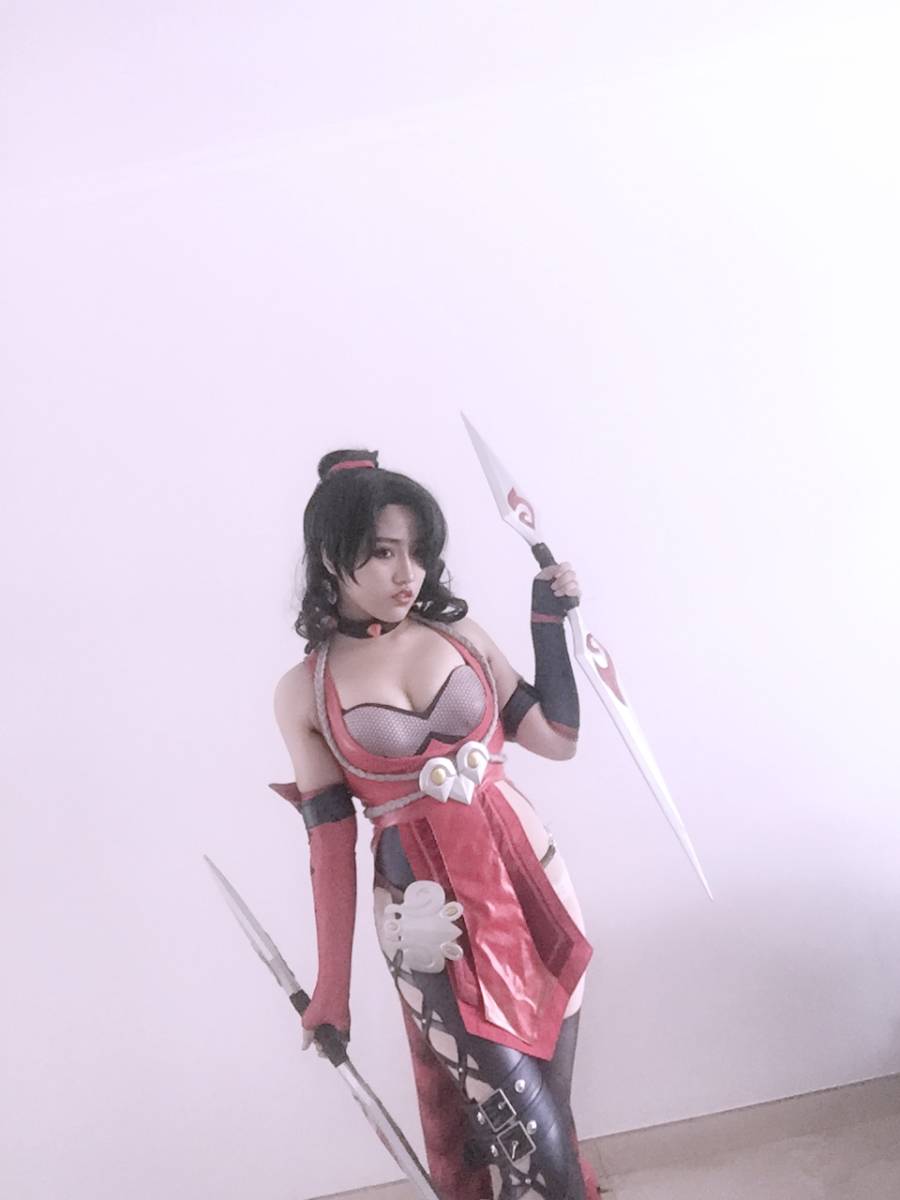 Cosplay福利/美女试妆王者女英雄Cosplay泳装荆轲图片