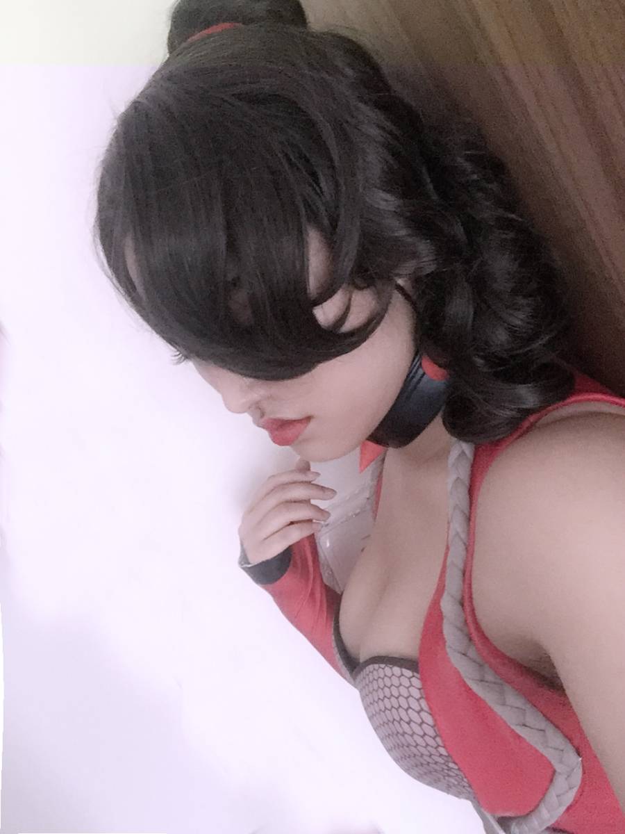 Cosplay福利/美女试妆王者女英雄Cosplay泳装荆轲图片