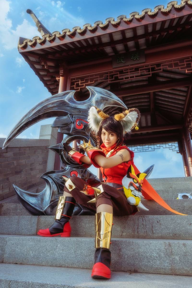 Cosplay福利/正太萝莉王者荣耀cosplay李元芳萌图